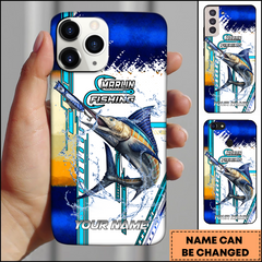 Maxcorners Fishing Marlin Ocean Strike Personalized Name 3D Phone Case