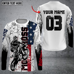 Maxcorners Chopper Chic Biker Personalized Name 3D Shirt