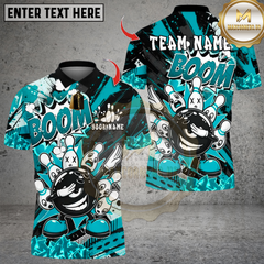 Maxcorners Bowling Angry Ball vs Screaming Pins Multicolor Customized Name, Team Name 3D Shirts