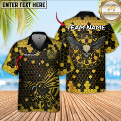 Maxcorners Darts Bee Customized Name, Team Name 3D Unisex Shirt