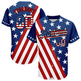 Maxcorners Custom Camo Vintage USA Flag-City Cream Premium Salute To Service Baseball Jersey LM0210