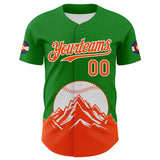 Maxcorners Custom Grass Green Orange-White 3D Urban City Edition Sports Premium Baseball Jersey LM0210