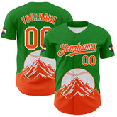 Maxcorners Custom Grass Green Orange-White 3D Urban City Edition Sports Premium Baseball Jersey LM0210