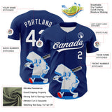 Maxcorners Custom Blue White-Red 3D Urban City Edition Sports Premium Baseball Jersey LM0210