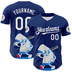 Maxcorners Custom Blue White-Red 3D Urban City Edition Sports Premium Baseball Jersey LM0210