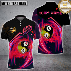 Maxcorners Billiard Cosmic Yin And Yang Ball89 Battle Multicolor Customized Name, Team Name 3D Shirt