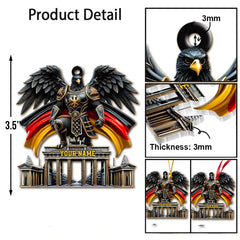 Maxcorners Custom Name Germany Ornament, Christmas Gift for Germany Lover5 2D Flat LM2111
