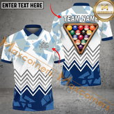 Maxcorners Rack Upside Down Billiard Jersey Multicolor Options Personalized Name, Team Name 3D Polo Shirt (4 Colors)