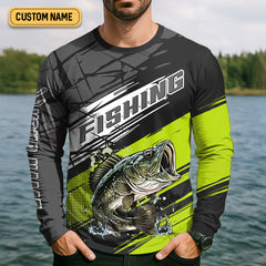 Maxcorners Hey Fish Wanna Hook Up Neon Fishing SPF Shirt For Men, Fishing Gifts For Men, Men's Fishing Shirt