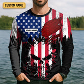 Maxcorners Fishing Saved Me From Becoming A Pornstar Patriotic Fishing UPF Shirts, Funny Fishing Shirt, Fishing Shirts For Men
