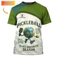 Maxcorners Personalized Pickleball Is My Favorite Season Shirt, Funny Pickleball Shirts For Men's, Gift For Pickleball Lover LM0509