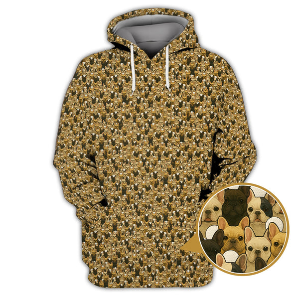 Maxcorners French Bulldog Golf Shirt, Funny Dog Golf Shirt For Men, Pattern Golf Shirt For Golfers