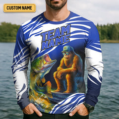 Maxcorners Brotherhood Of The Rod, Bigfoot Fishing Shirt, Long Sleeve Sun Shirt, Presents For Fishermen