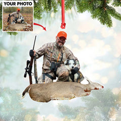 Maxcorners Personalized Hunting Acrylic Christmas Ornament Custom Photo Gift for Hunters & Outdoor Lovers LM0110