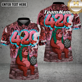 Maxcorners 420 Bear Dartboard Graffiti Blue Multioptions Personalized Name, Team Name Unisex 3D Shirt (4 Colors)