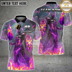 Maxcorners Darts Fire Knight Multicolor Customized Name, Team Name 3D Shirts