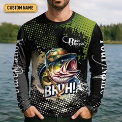 Maxcorners Bass Fishing Shirt, Fishing UPF Shirts, Team Fishing Shirt, SPF Shirt For Men, Fishing Gifts For Men