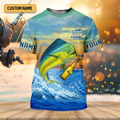Maxcorners Weekend Forecast Fishing With A Chance Of Drinking Men's Fishing Shirt, Mahi Fishing Shirt, UPF Fishing Shirt