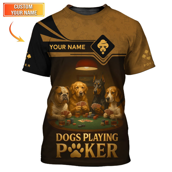 Dogs Playing Poker Shirt, Custom Poker Shirt, Gifts For Poker Lovers