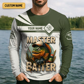 Maxcorners Master Baiter SPF Shirts, Long Sleeve Sun Shirt, Fishing Shirts For Men