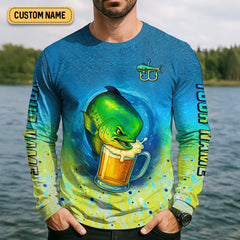 Maxcorners Mahi Mahi Fishing Shirt, Fishing SPF Shirt For Men, Gift For Fisherman, Fishing Shirts For Men
