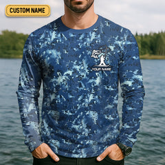 Maxcorners I Just Hold My Rod Wiggle My Worm And Bam! She's On It Funny Fishing Shirt, SPF Shirt For Men, Gift For Fisherman