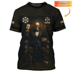 Maxcorners Custom Poker Shirt, ACE Shirt, Grim Reaper Poker Shirts For Men, Casino Shirt, Gift for Poker PlayersLM1009