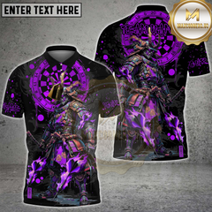 Maxcorners Darts Samurai Warrior Target Pattern Shirt Multi Options Personalized Name, Team Name 3D Shirt