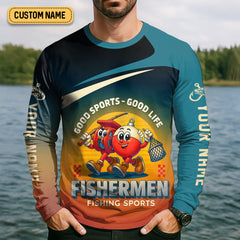 Maxcorners Life's Better With A Bobber Fishing UPF Shirts, Men's Fishing Shirts Long Sleeve, Presents For Fishermen