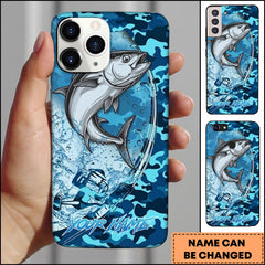 Maxcorners Tuna Fishing Phone Case Fishing Camo Phone Case Personalized Name