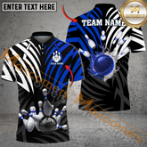 Maxcorners Color Crown Pattern Bowling Jersey Multicolor Customized Name, Team Name 3D Shirt