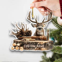 Maxcorners Personalized Deer Hunting OrnamentUnique Christmas Gift for Hunters & Outdoorsmen LM0110