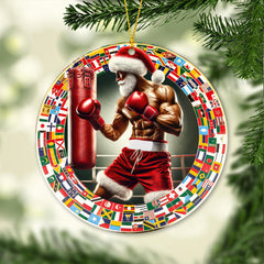 Maxcorners Custom Name Boxing Ornament, Christmas Gift for Boxing Lover 2D Flat LM2211