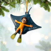 Maxcorners Diving, Sea Lover Home Decor, Christmas Ornament, Personalized Ornament6 2D Flat LM2111