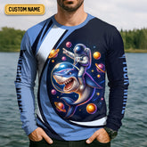 Maxcorners When You're A Legend You Make Your Own Waves Shark Shirt, SPF Shirt For Men, Fishing Shirts For Men