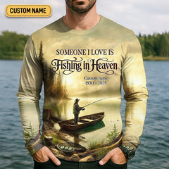 Maxcorners Fishing In Heaven Fishing Memorial SPF Shirt For Men, Gift For Fisherman, Fishing Shirts For Men