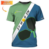 Maxcorners Custom Name Pickleball Shirt, “IT WAS IN” Funny Pickleball Shirts For Men's, Gift For Pickleball Players LM0509