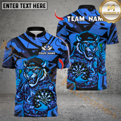 Maxcorners Streetwear Tiger With Dartboard Design Multioptions Personalized Name, Team Name Unisex 3D Shirts