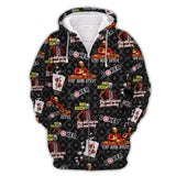 Rounders Teddy KGB Poker Pattern Polo Shirt - Men's Poker Club Shirts for Team