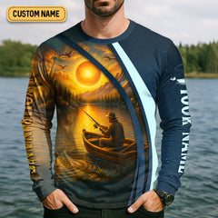 Maxcorners Cast All Your Cares On The Lord Christian Fishing SPF Shirt For Men, Fisherman Gift, Men's Fishing Shirt