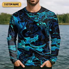 Maxcorners I'd Just Rather Be Fishing Than Talking To Idiots Funny Fishing Shirt, SPF Shirt For Men, Men's Fishing Shirt