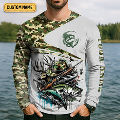 Maxcorners Fishing Solves Most Of My Problems Hunting Solves The Rest T-Shirt, Fisherman Outfit, Mens Casual Shirts