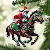 Maxcorners Custom Name and Number Horse Racing Ornament Ornament, Christmas Horse Racing Gift 2D Flat LM2211