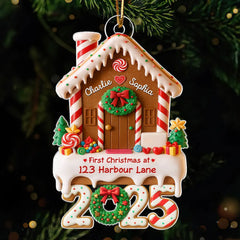 Maxcorners First Christmas At Our Home - Personalized Acrylic Ornament - Heartwarming Christmas Gift For Couple, Family 2D Flat TU2511