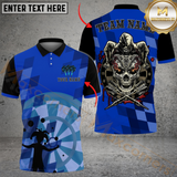 Maxcorners Darts Skull Joker Multicolor Options Personalized Name, Team Name 3D Shirt