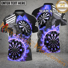 Maxcorners Wall Of Flame War Darts Jersey Mutilcolor Option Customized Name, Team Name 3D Polo Shirt