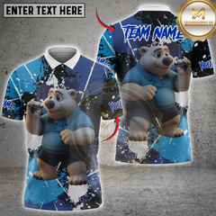 Maxcorners Darts Cartoon Polar Bear Multicolor Customized Name, Team Name 3D Shirts