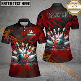 Maxcorners Diamond Broken Bowling Jersey Multicolor Option Customized Name, Team Name 3D Shirt For Women