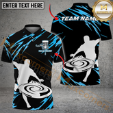 Maxcorners Disc Golf Power Throw Polo Personalized Name, Team Name 3D Shirt (4 Colors)
