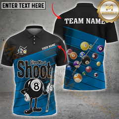 Maxcorners Funny Billiards 8-Ball Multicolor Personalized 3D Shirt, Give Me a Shoot” Design Shirt